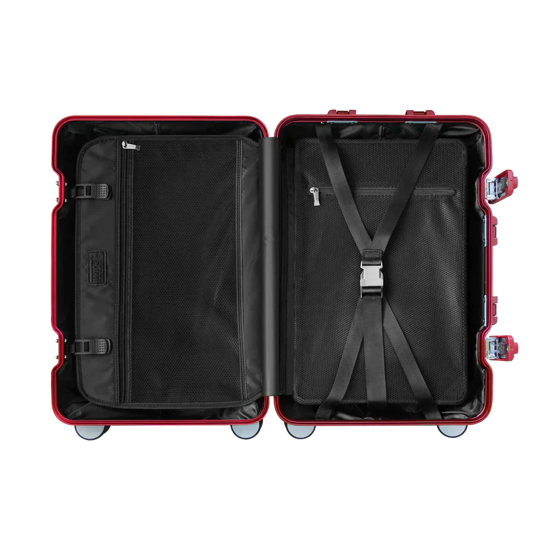 Treva Suitcase Aluminium Red
